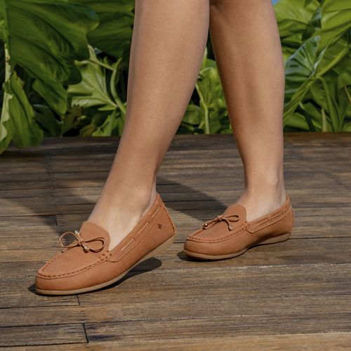 Mocassim Pegada Feminino em Couro Camel 249010-07