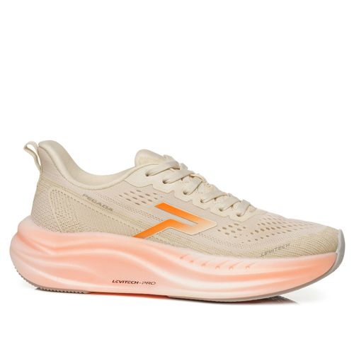 Tênis Esportivo Pegada Feminino em Tecido Creme 292101-01