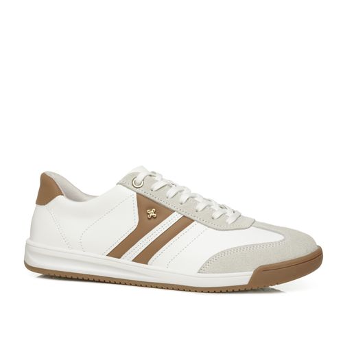 Tênis Pegada Feminino em Couro Branco 210401-02