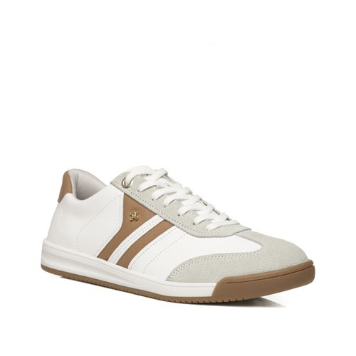 Tênis Pegada Feminino em Couro Branco 210401-02