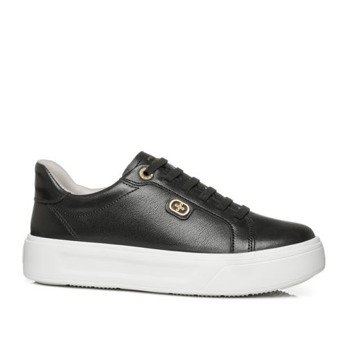 Tênis Pegada Feminino em Couro Preto 211230-03